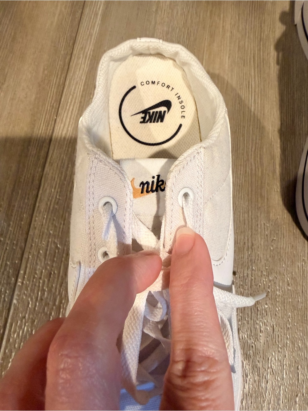 White Nike Court Legacy Mule Slide Sneakers Womens Size 12 - Picture 5 of 7